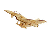 Eurofighter Typhoon Deko Flugzeugmodell aus Holz auf einem Ständer