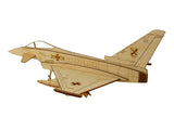 Eurofighter Typhoon Deko Flugzeugmodell aus Holz auf einem Ständer