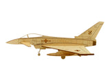 Eurofighter Typhoon Deko Flugzeugmodell aus Holz auf einem Ständer
