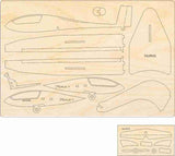 Pipistrel Taurus Ultraleicht Segelflugzeug Deko-Modell Bausatz aus Holz