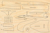Segelflugzeug Modell Bausatz aus Holz der AS 34 Me