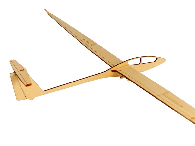 ASH 25 Flugzeug Modell aus Holz auf einem Ständer zur Dekoration