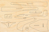 Segelflugzeug Modell Bausatz der ASW 19 aus Holz