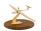 ASW 24 Flugzeugmodell aus Holz zur Dekoration auf einem Ständer
