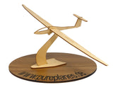 Schempp Hirth Discus b Segelflugzeug Modell aus Holz auf einem Ständer zur Dekoration