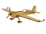 Extra 330 SC Kunstflug Flugzeugmodell aus Holz zur Dekoration auf einem Ständer