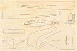 Segelflugzeugmodell Bausatz aus Holz des Grob Astir CS