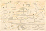 Piper PA-28 Archer Flugzeugmodell Bausatz aus Holz