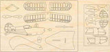 Flugzeugmodell Bausatz aus Holz vom Kunstflug Doppeldecker Pitts S1