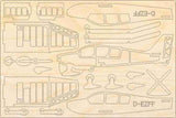 Robin DR400 Remorqueur Flugzeug Modell Bausatz aus Holz