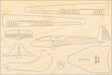 Scheibe SF 27 Flugzeugmodell Bausatz aus Holz