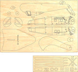 Sikorsky H34 Hubschrauber Modell Bausatz aus Holz