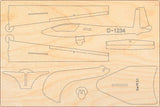 Swift S1 Flugzeugmodell Bausatz aus Holz