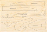 SZD-55 Nexus Flugzeugmodell Bausatz aus Holz von Pure Planes