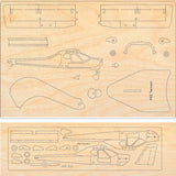 Tecnam P92 Flugzeug Modell Bausatz aus Holz