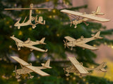 Ultraleichtflugzeuge Weihnachtsbaum Anhänger Set C