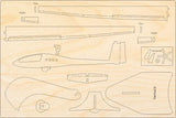 Ventus b Flugzeug Modell Bausatz aus Holz zum Zusammenkleben
