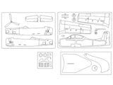  Flugzeugmodell Bausatz aus Holz der North American T-28 Trojan 