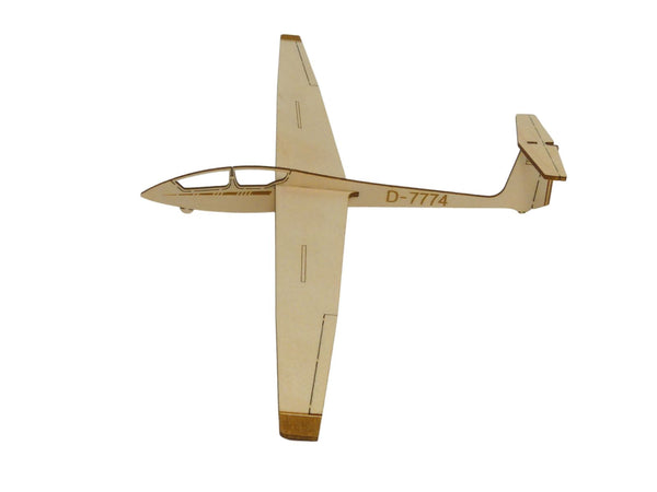 ASK21 Segelflugzeug Standmodell aus Holz zur Dekoration von Pure Planes