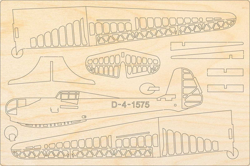 Flugzeugmodell Bausatz des DFS Liegekranich aus Holz