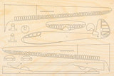 DFS Reiher 3 Flugzeugmodell Bausatz aus Holz