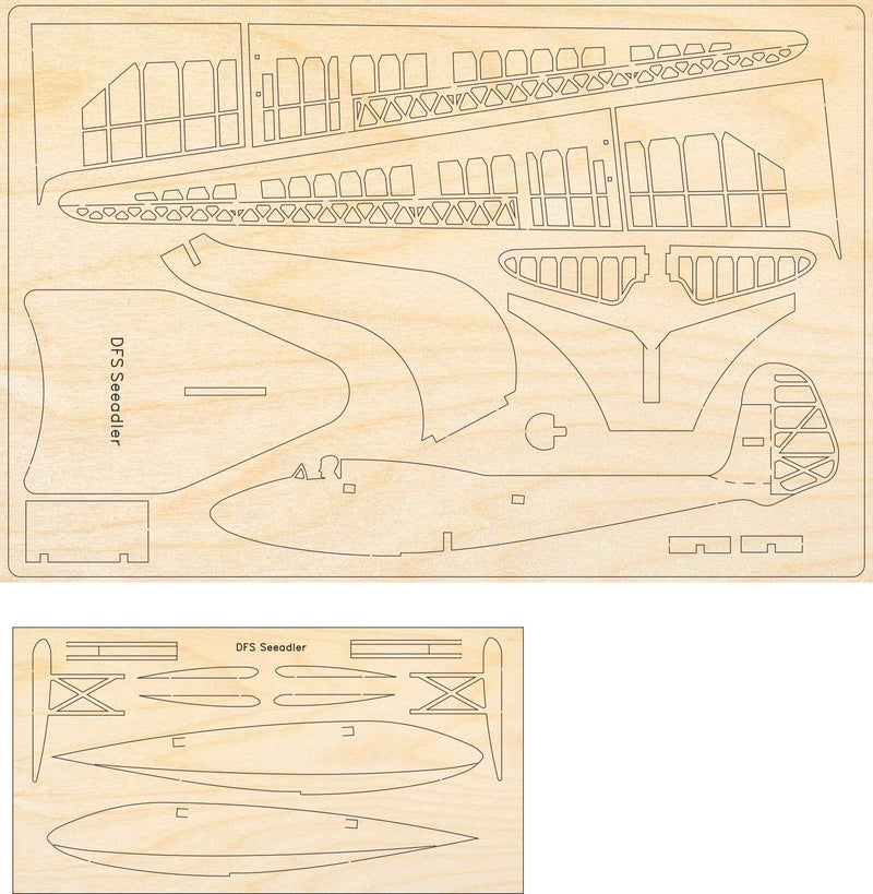 DFS Seeadler Flugzeugmodell Bausatz aus Holz