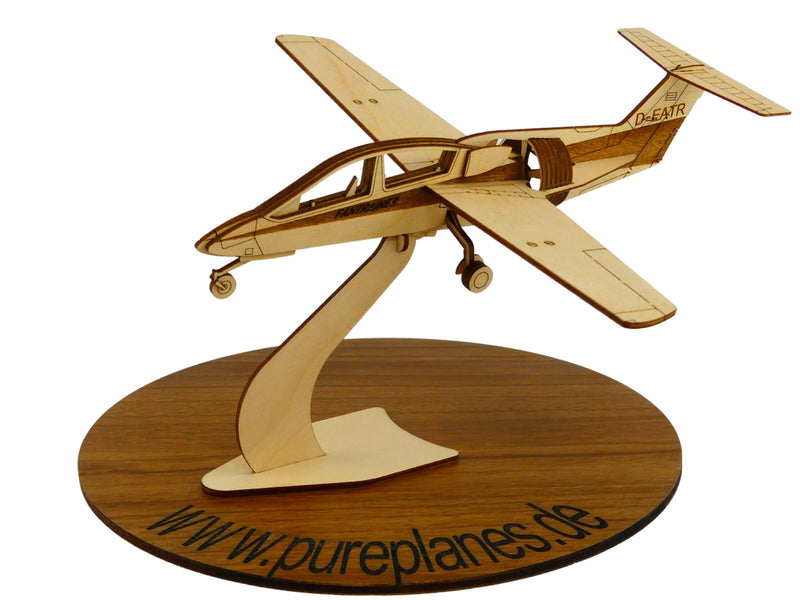 Fantrainer dekoratives Flugzeugmodell aus Holz auf einem Ständer