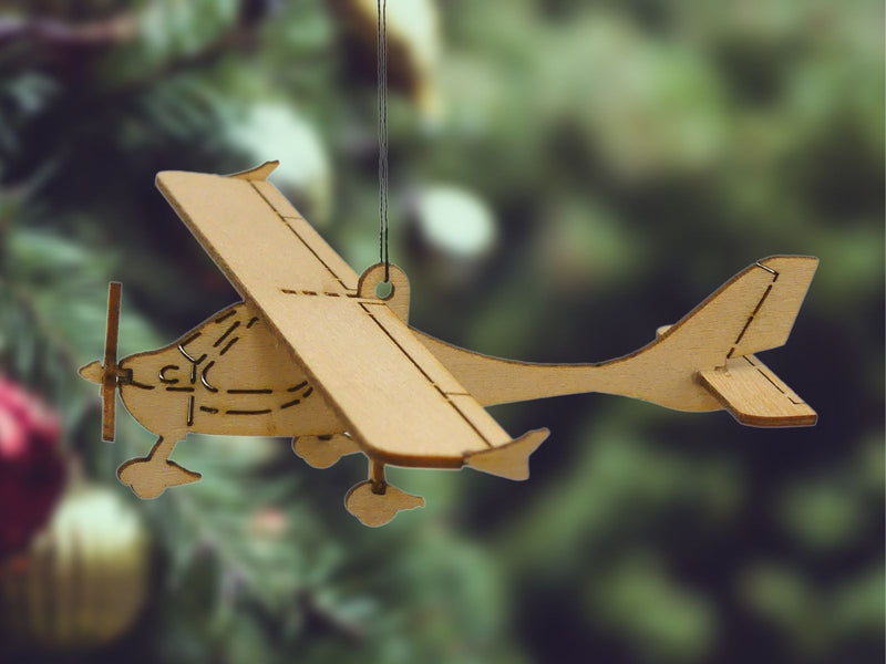 Ultraleichtflugzeuge Weihnachtsbaum Anhänger Set C