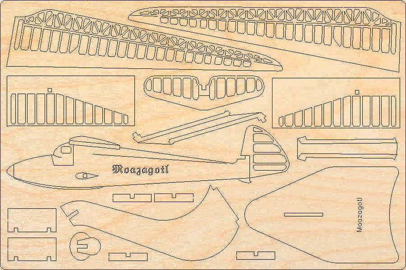 Moazagotl Segelflugzeug Modell Bausatz