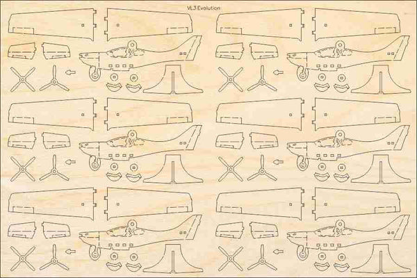 VL3 Evolution Weihnachtsbaum Anhänger Bausatz Pure Planes