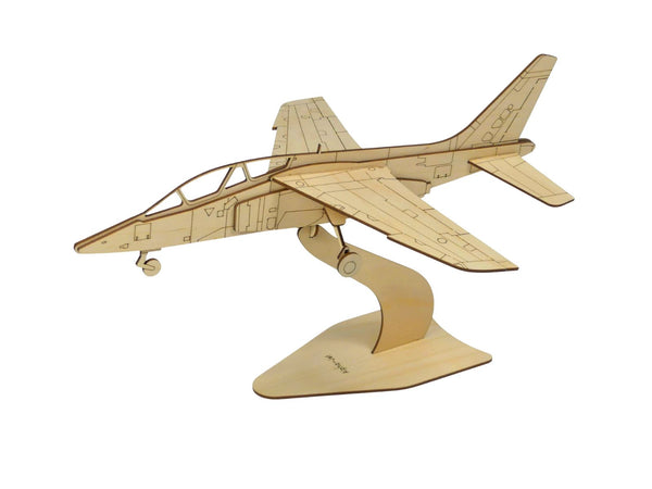 Alpha Jet Flugzeugmodell aus Holz zur Dekoration