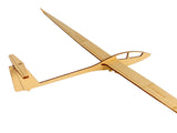 ASH 25 Flugzeug Modell aus Holz auf einem Ständer zur Dekoration