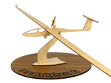 ASH 30 Mi Segelflugzeug Anschauungsmodell aus Holz auf einem Ständer