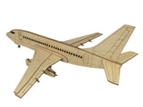 Boeing 737 200 Flugzeug Modell Bausatz aus Holz zur Dekoration