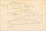 Flugzeugmodell Bausatz Cirrus SR22 aus Holz