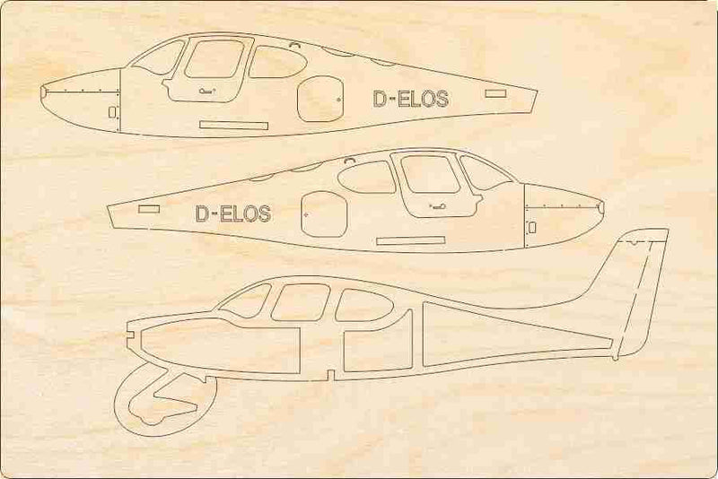 Flugzeugmodell Bausatz Cirrus SR22 aus Holz