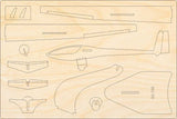 DG 100 Flugzeugmodell Bausatz aus Holz von Pure Planes