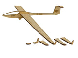 Dekorativer Flugzeugmodellbausatz der Glaser Dirks DG 600 aus Holz