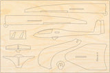 Schemphh Hirth Discis Modell Bausatz aus Holz zum Zusammenkleben