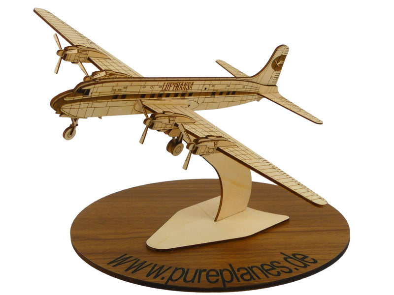 Douglas DC6 dekoratives Flugzeugmodell aus Holz 