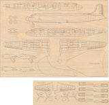 Douglas DC6  Flugzeugmodell Bausatz aus Holz zum Zusammenbauen
