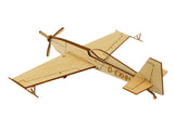 Extra 330 SC Kunstflug Flugzeugmodell aus Holz zur Dekoration auf einem Ständer