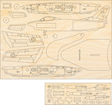 Fiat g91 R3 Flugzeugmodell Bausatz aus Holz