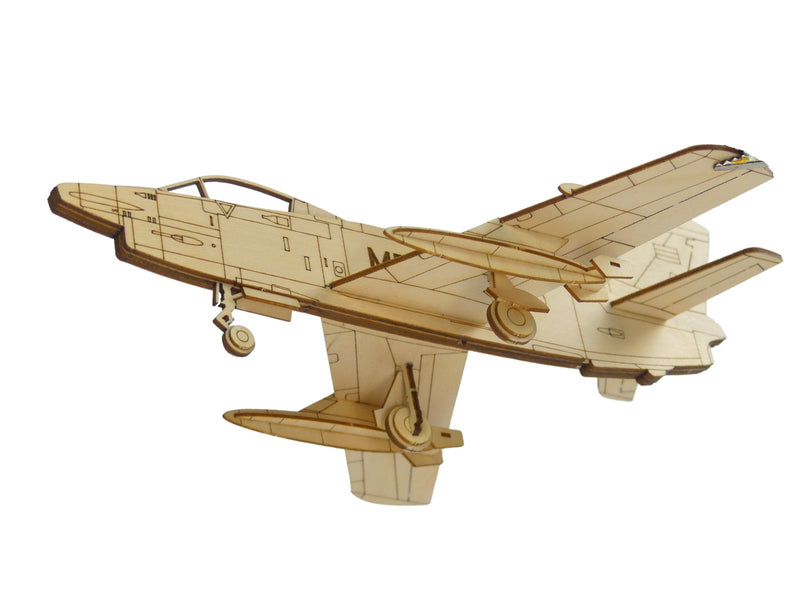 Fiat g91 R3 Flugzeugmodell aus Holz zur Dekoration