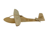 Lo 150 Zwergreiher Segelflugzeug Deko-Modell aus Holz von Pure Planes