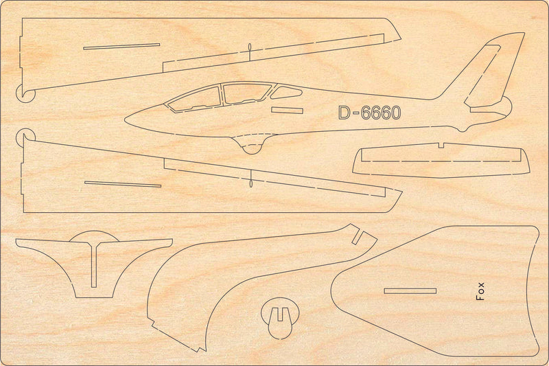 MDM Fox Segelflugzeug Modell Bausatz aus Holz