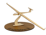 Schempp Hirth Nimbus 2 Segelflugzeug Modell aus Holz auf einem Ständer zur Dekoration