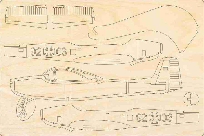 Piaggio P.149 Flugzeugmodell Bausatz aus Holz