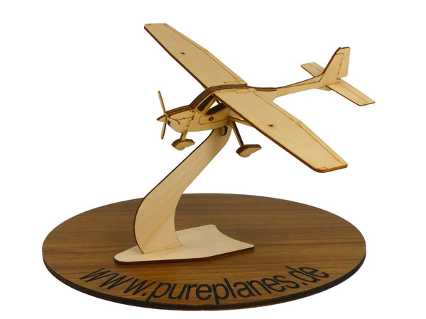 Remos GX Flugzeugmodell aus Holz mit Ständer zur Dekoration