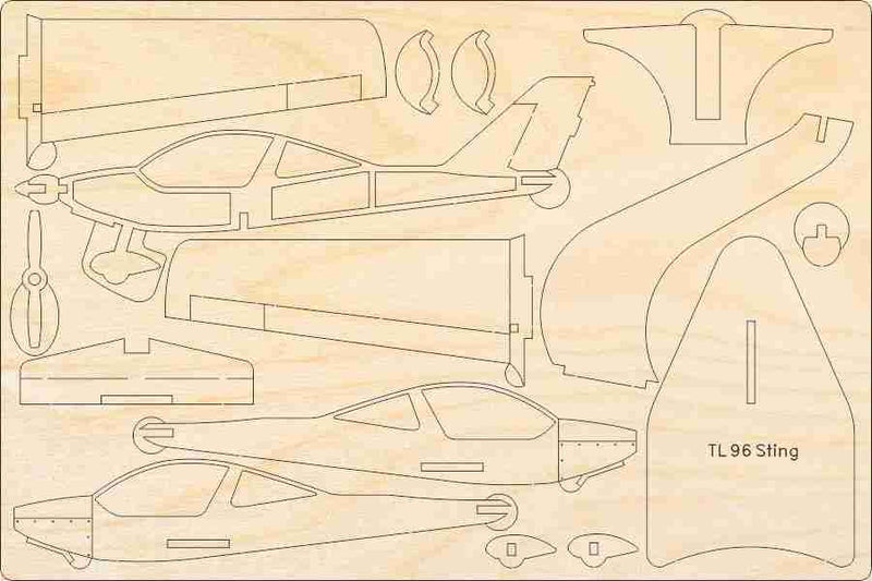 Holzmodell Bausatz des Flugzeuges TL96 Sting